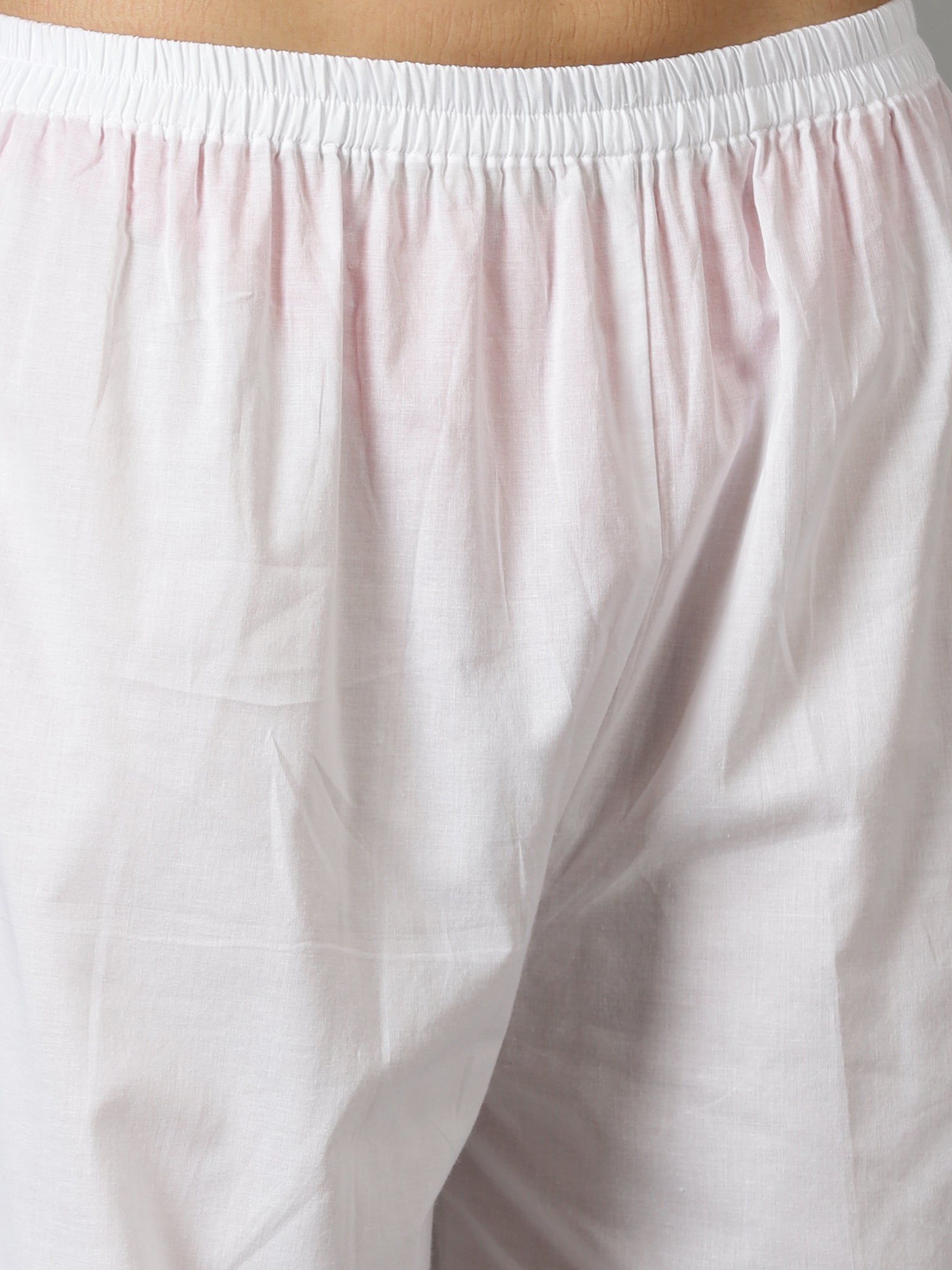 Pink Lucknowi Chikankari Kurta With Cuff Pant