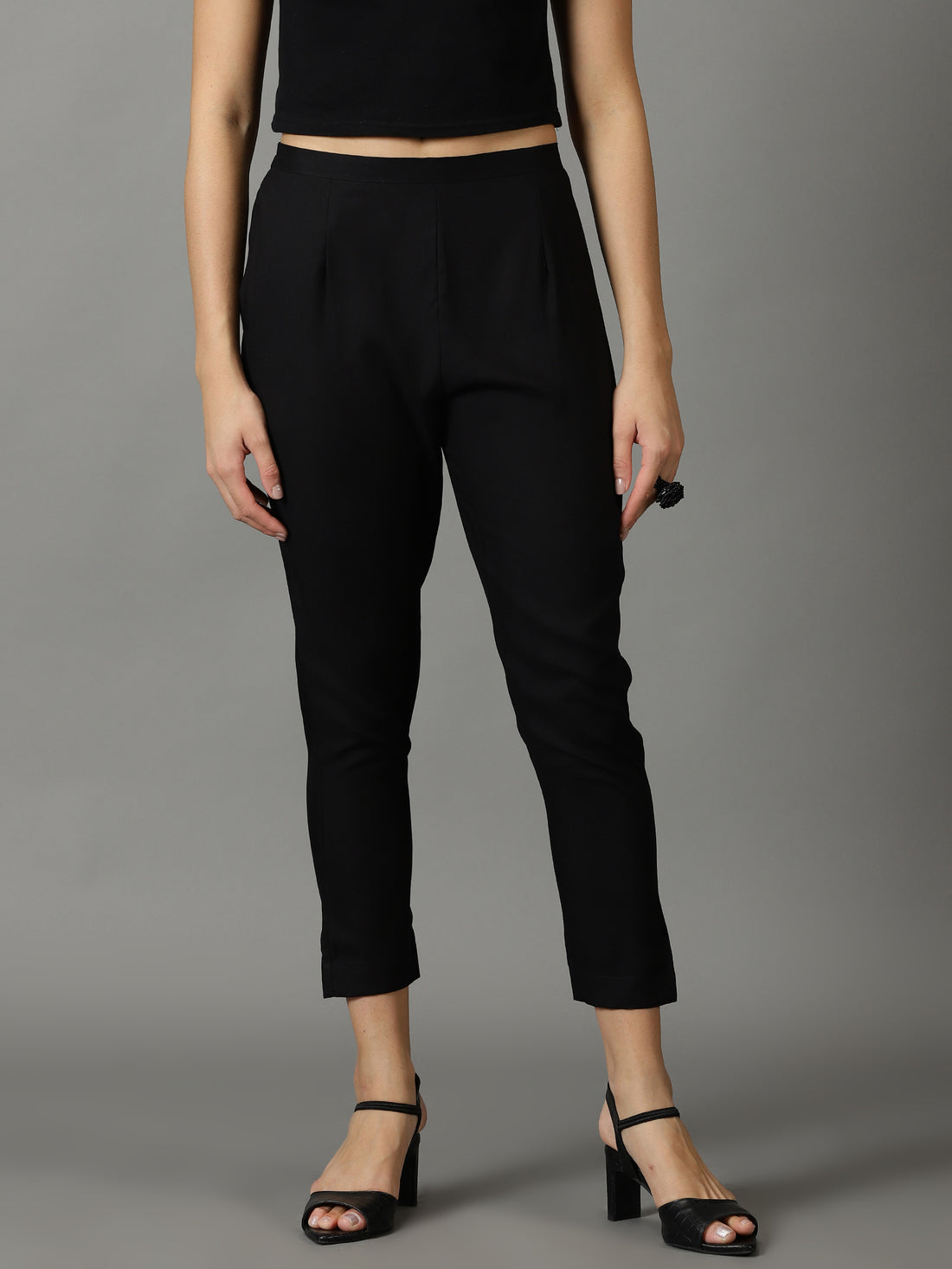 Regular Fit Women Rayon Trousers